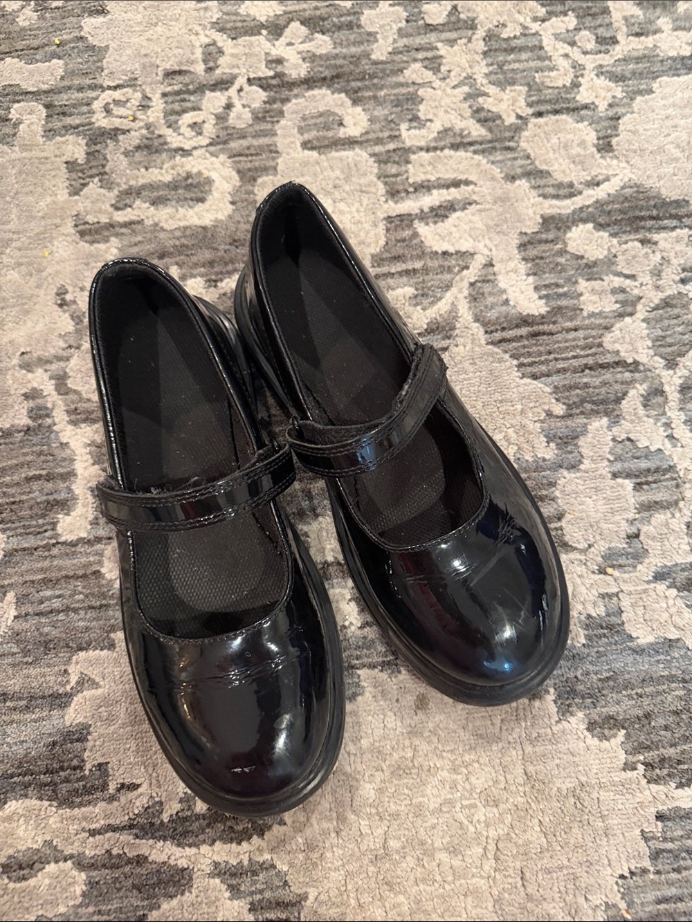 Girls Black Patent Mary Jane School Shoes